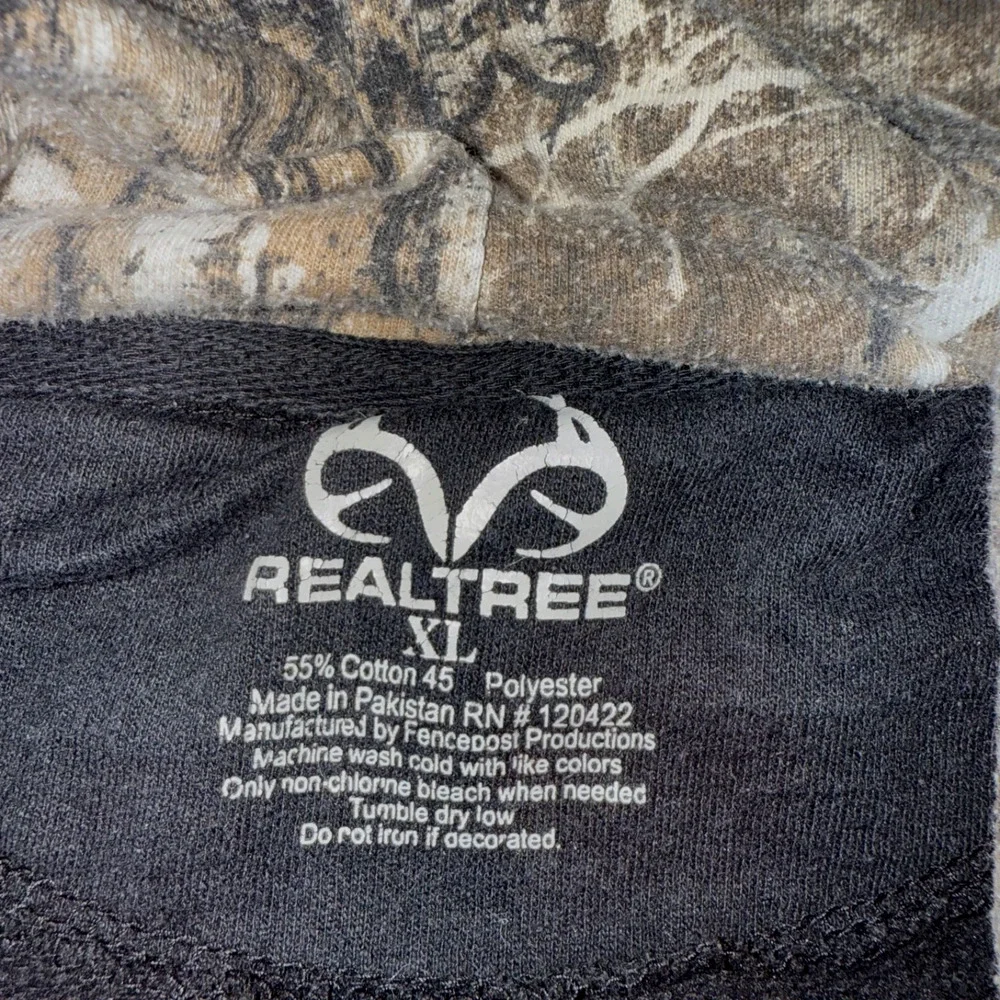 Realtree Hoodie Sweatshirt iBlack Pullover Long Sleeve Kangaroo Pockets Camo XL